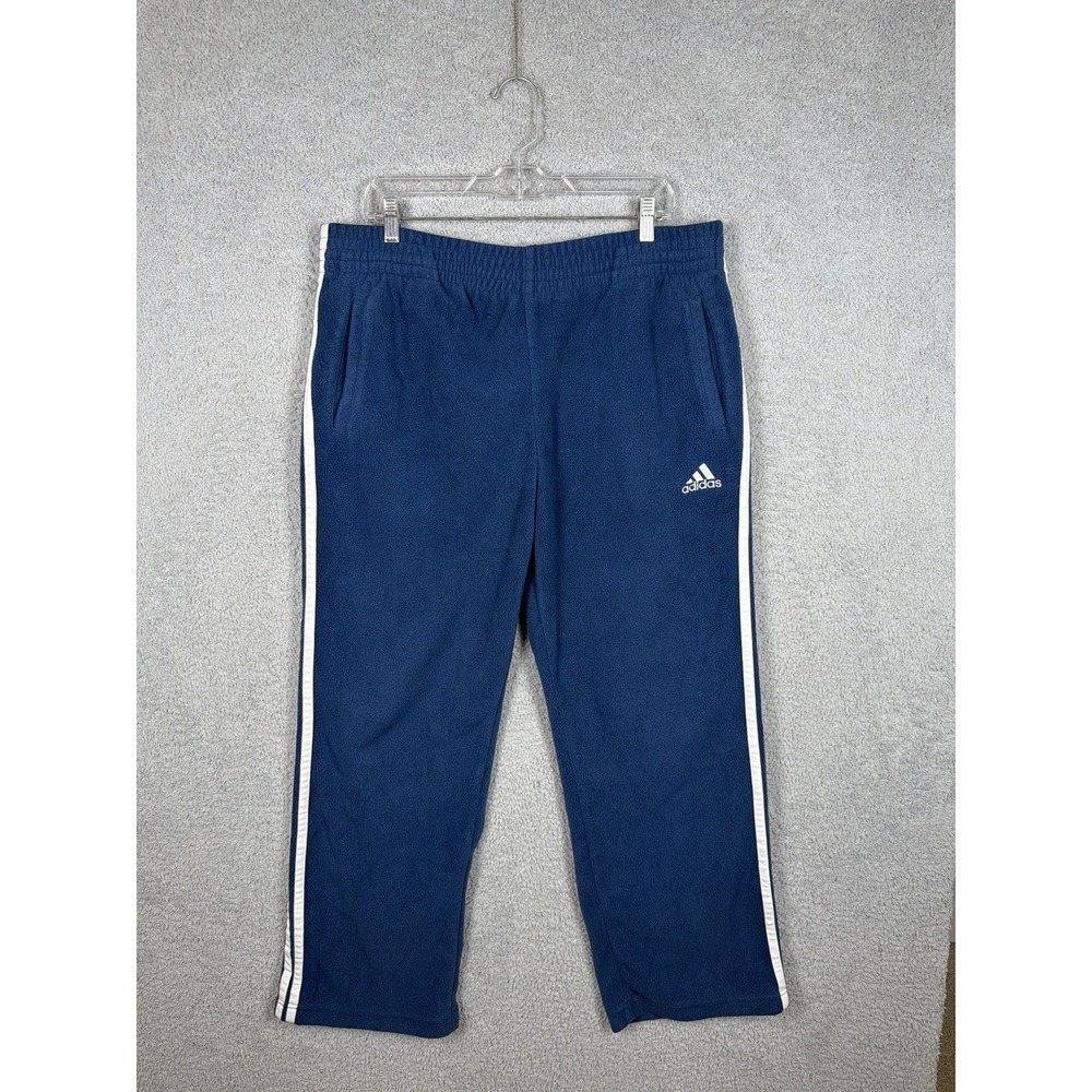 Vintage Adidas Descente Fleece Sweatpants Pants Blue Japan Size L